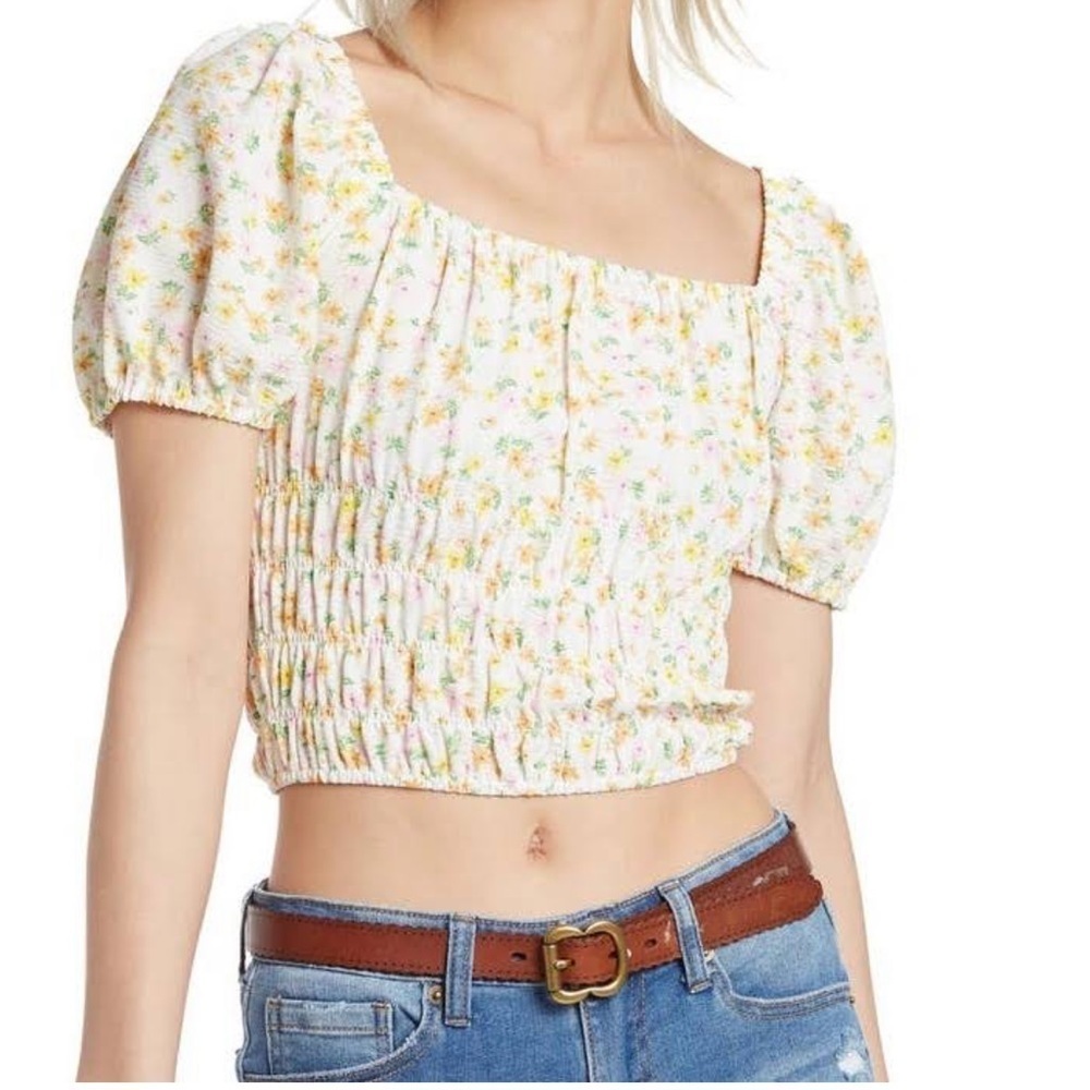 Elodie Floral Crop Top Large great condition